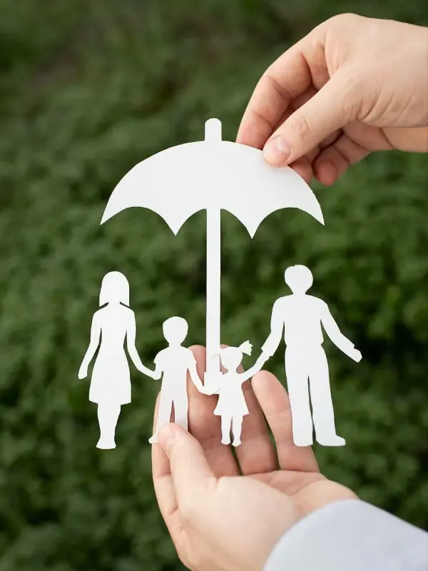 Familia sana y protegida con seguro de salud Ampara